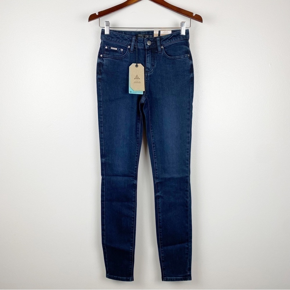 Prana Sienna Jeans Stretch Skinny Deep Blue Size 0/25 NWT
